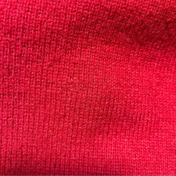 Embassy Row Cashmere Blend Sweater Men's Large Red V-Neck Preppy Old Money - Picture 6 of 10